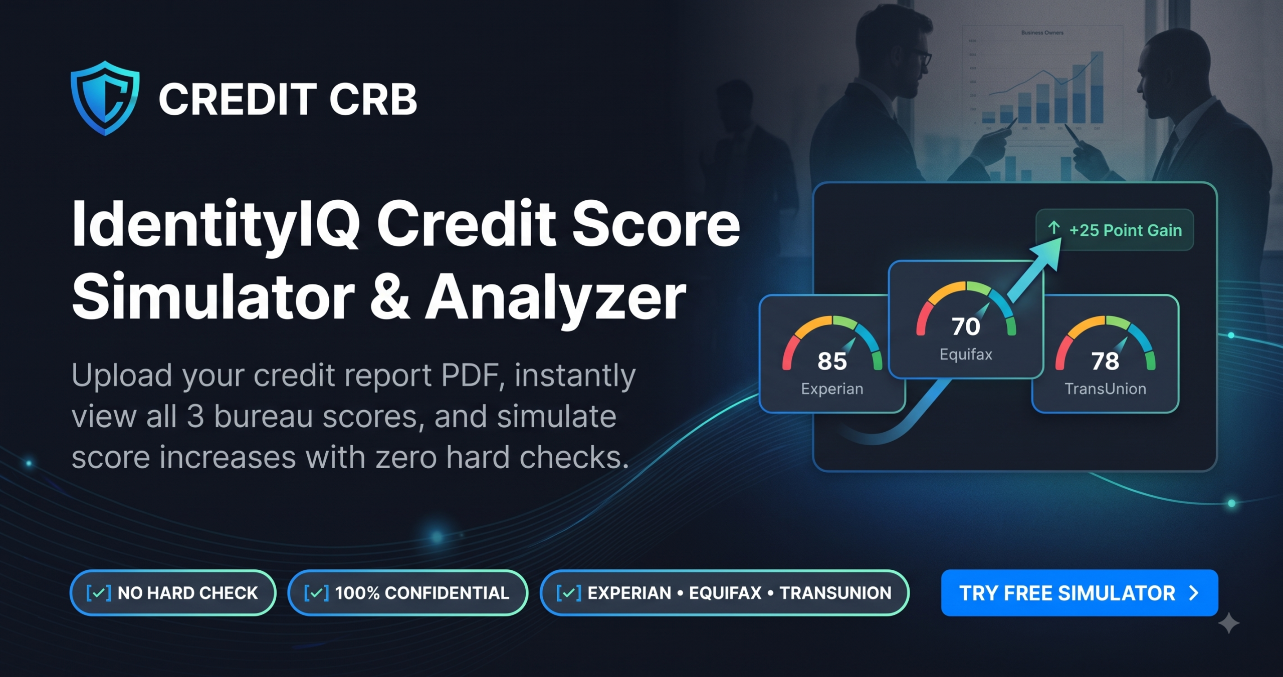 IdentityIQ credit report analyzer and credit score simulator preview